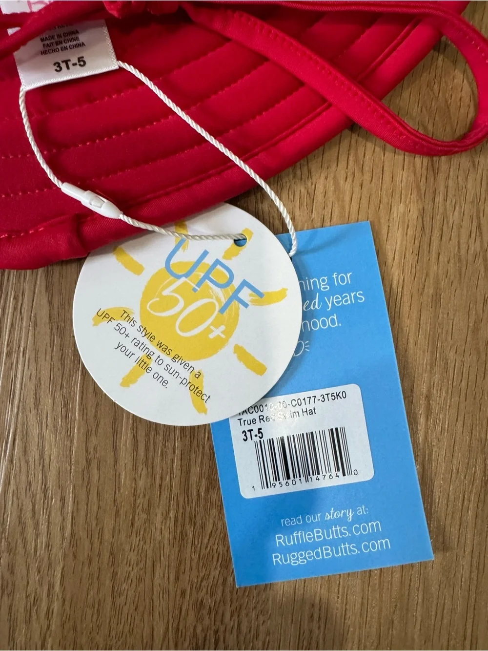 Ruffle Butts Bright Red Toddler Sun Hat